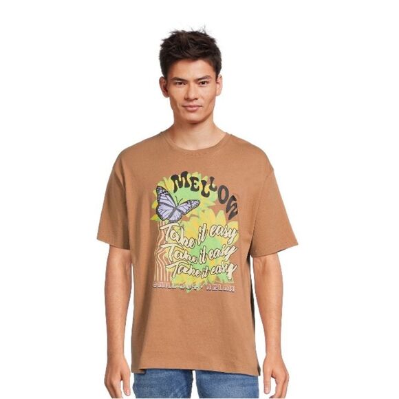 Men's Cotton Oversize Graphic Short Sleeve T-Shirt Size L - Picture 3 of 6